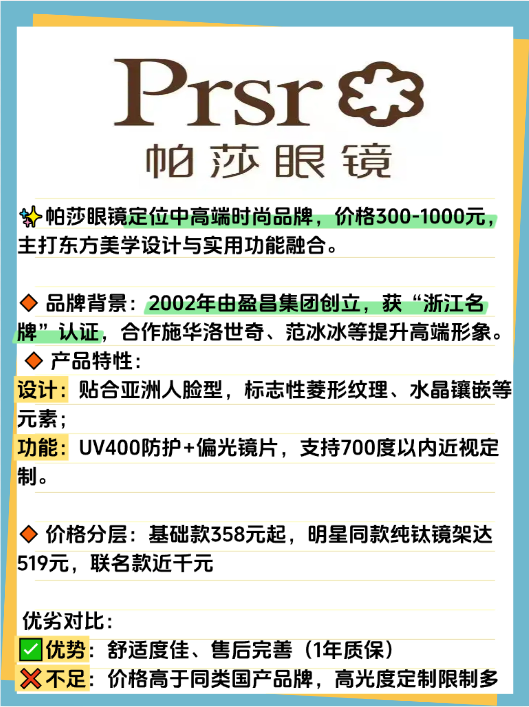 帕沙眼镜真假辨别指南